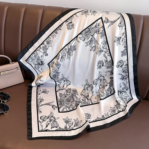 Foulard Floral Satiné